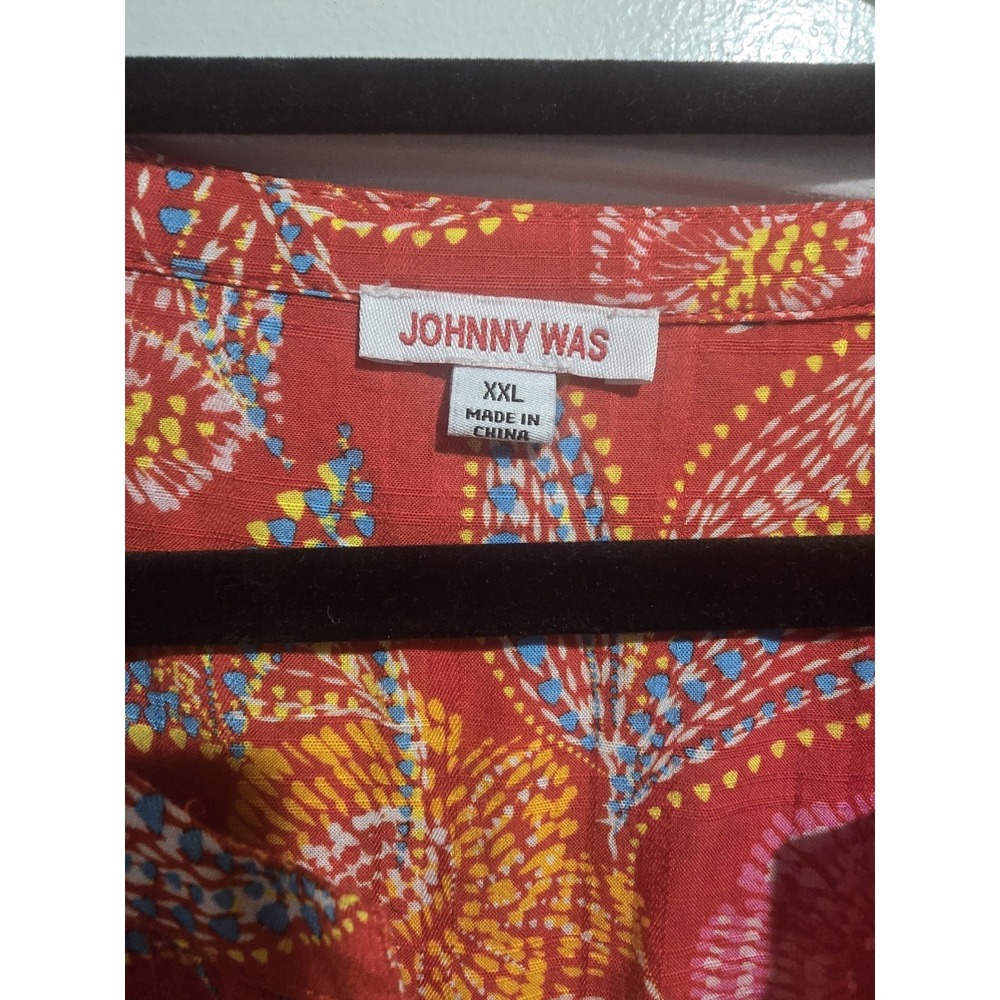 Johnny Was Women's Whimsical Hibiscus Pleated Yoke Dress Size XXL MSRP $270 - Picture 3 of 14